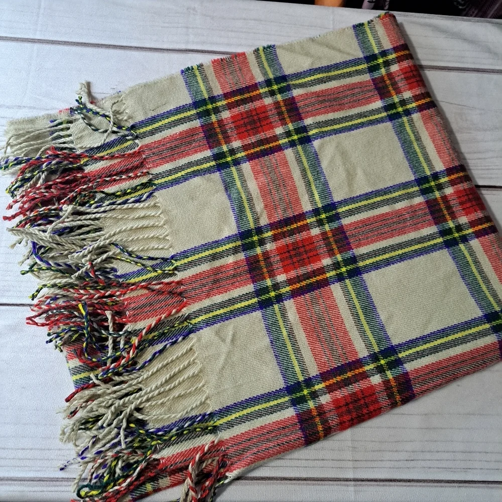 Rampage Preppy Oversized Plaid Scarf